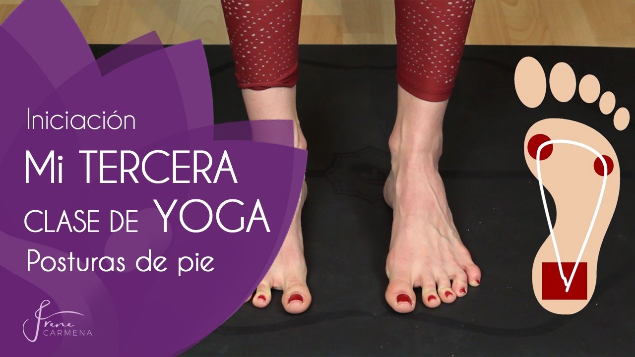 Tercera clase de Yoga para principiantes. Posturas de pie y explicación de la pisada