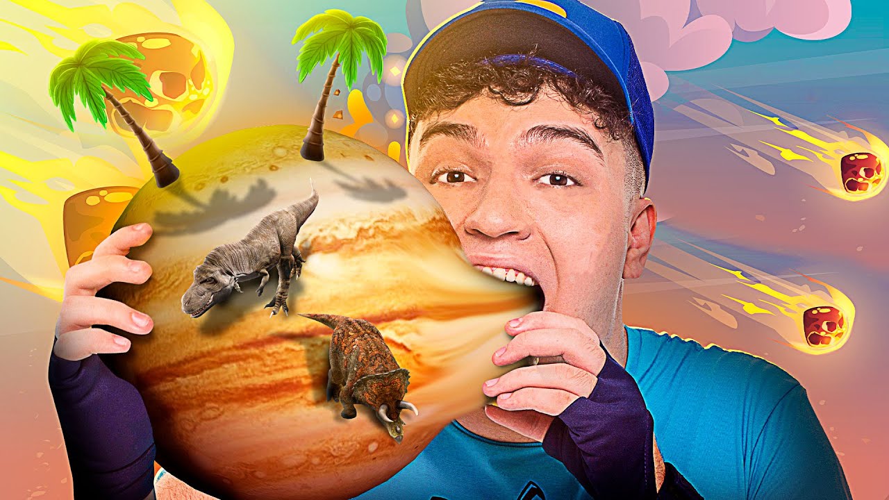 COMI O PLANETA TERRA DOS DINOSSAUROS DE UMA SÓ VEZ!! (Tasty Planet)