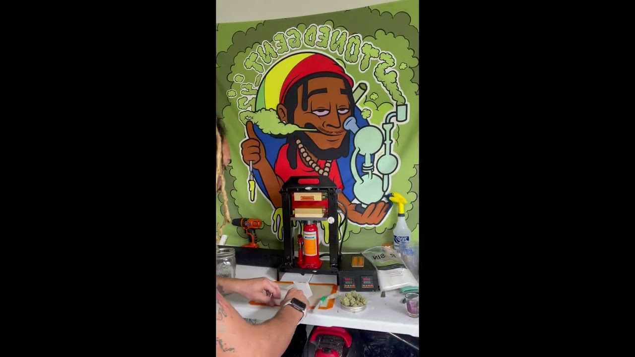 Pressing 14 Grams into Flower Rosin ! With the 6 Ton Dab Press