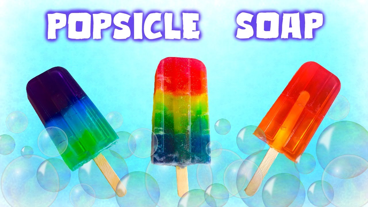 DIY Rainbow Popsicle Soap // Easy Melt and Pour Soap Recipe