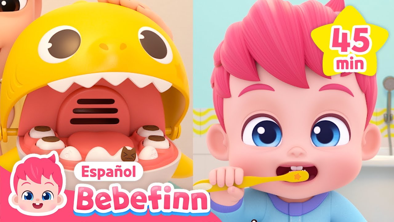 🪥A Cepillar los Dientes y M&aacute;s Canciones Infantiles | Bebefinn en espa&ntilde;ol