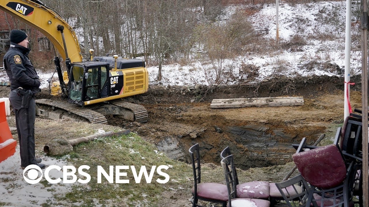 Police hold briefing after body of Pennsylvania grandma who fell into sinkhole found | full video