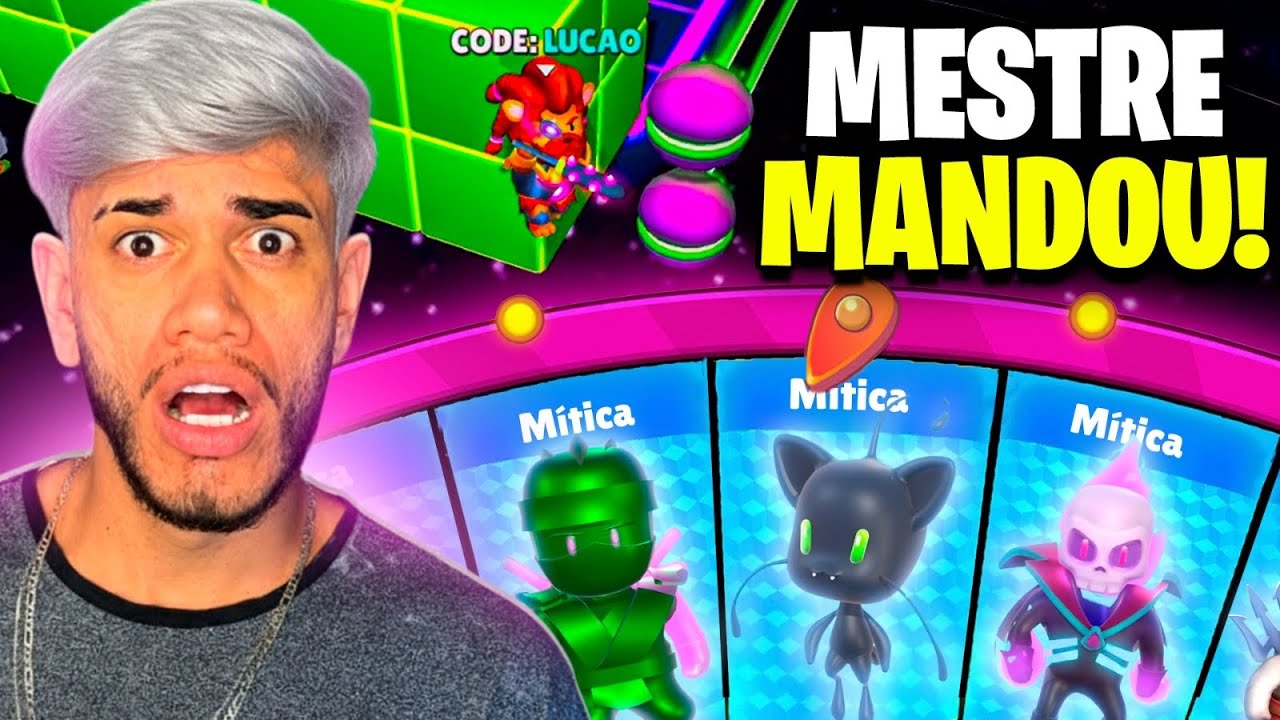 SEU MESTRE MANDOU NO STUMBLE GUYS MAS A CADA RODADA EU TENTO PEGAR SKINS RARAS NA ROLETA!