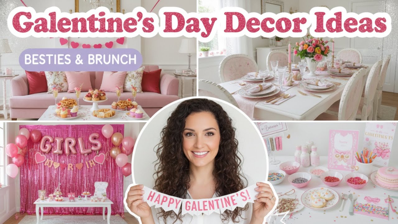 132+ Galentine's Day Decor Ideas 2026 | Party Decor, Table Settings & Balloon Inspo