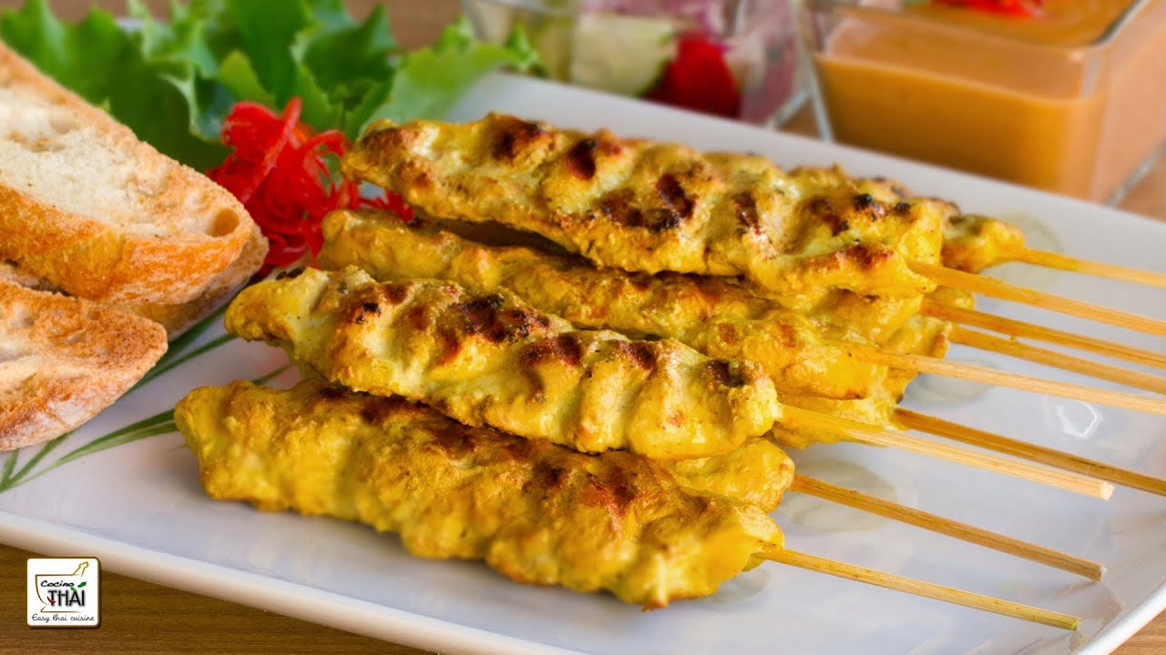 Como hacer Pollo Satay estilo Thai 