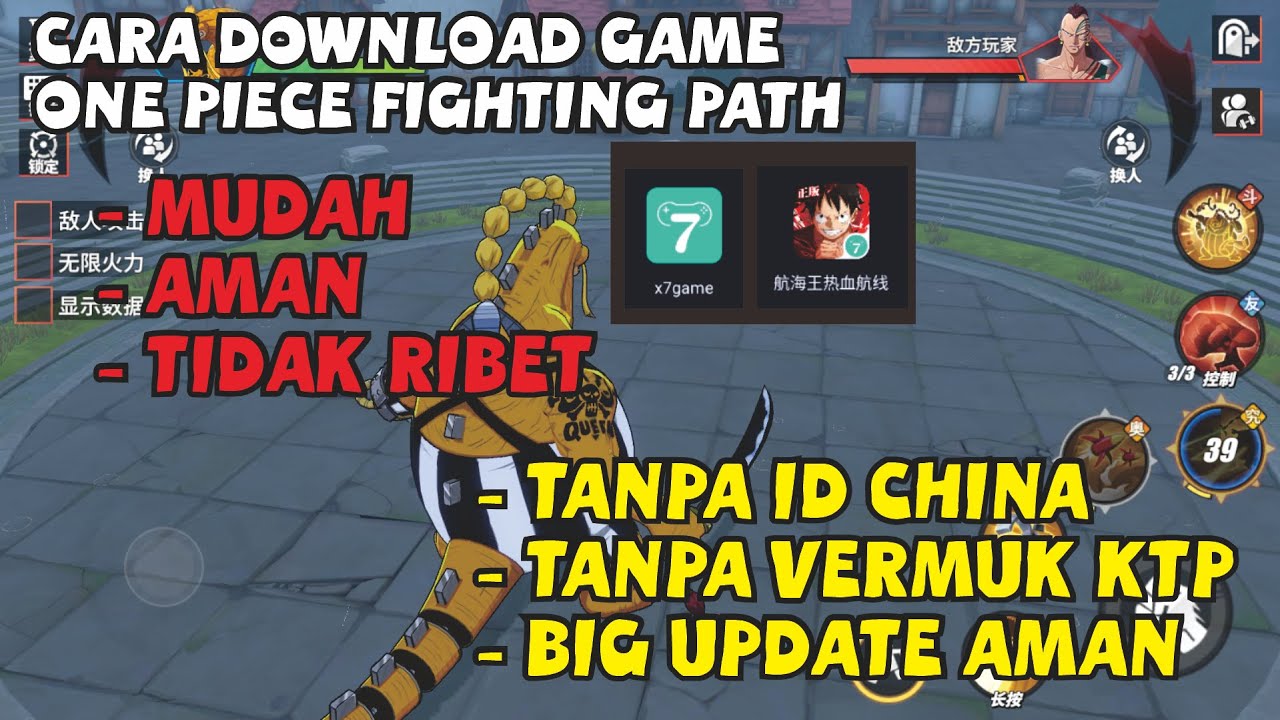 cara download dan buat akun game one piece fighting path mudah banget | OPFP X7 Game Android