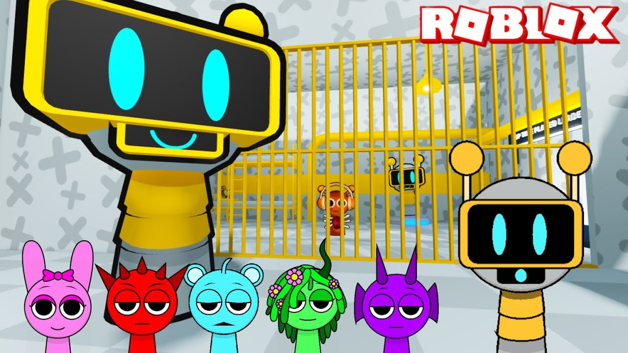 Sprunki Fun Bot Plays Sprunki Fun Bot Prison Run Obby in ROBLOX | Incredibox Sprunki