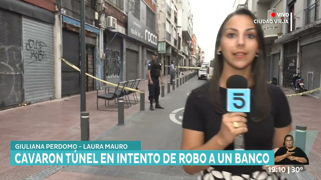 🚨 Delincuentes cavaron un túnel en la Ciudad Vieja intentando robar un banco.