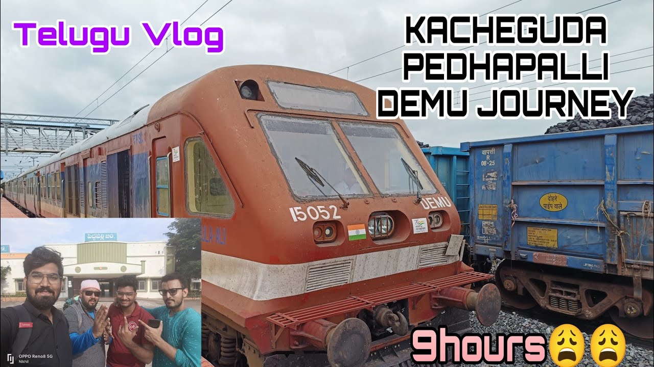 KACHEGUDA TO PEDHAPALLI FULL JOURNEY in DEMU EXPRESS TRAIN |TELUGU VLOG|