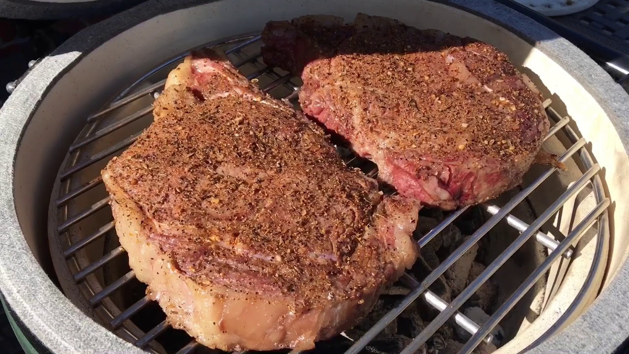 Ribeyes on the BGE MiniMax