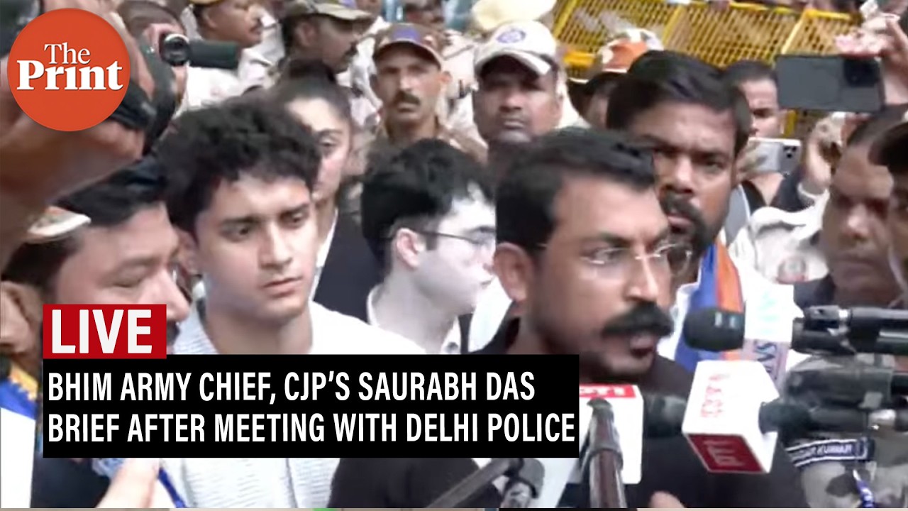 LIVE: Chandrashekhar Azad and Saurav Das briefs media after meeting Delhi Police