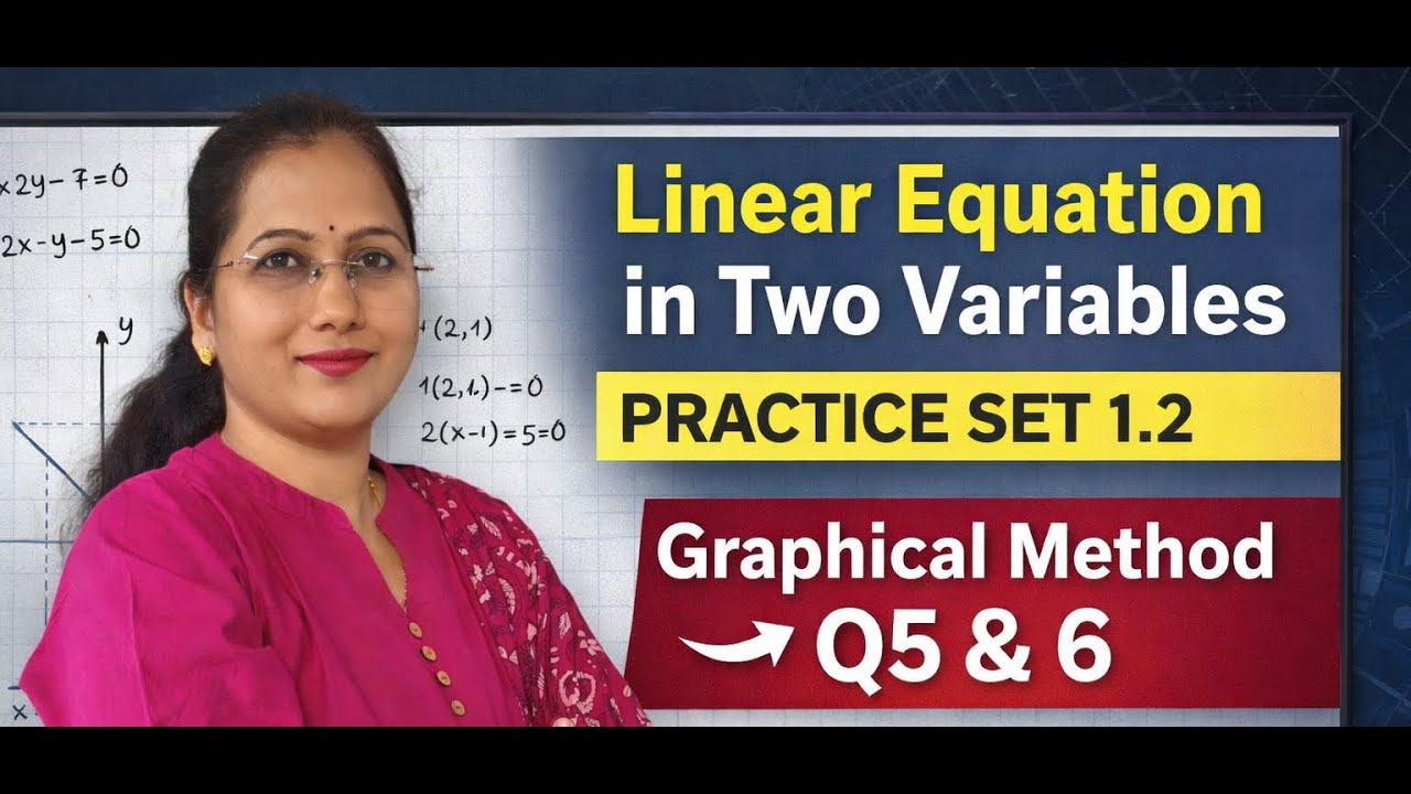10th SSC- Algrebra FIX 3 MARKS- Q 5, 6 -Linear Equation in Two Variables- Graphical Method-  Set 1.2