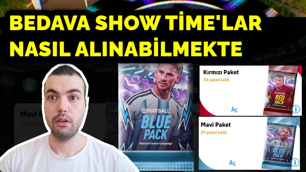 SHOW TİME HEDİYELER NASIL ALINABİLMEKTE !!! 10 TANE RASTGELE A&Ccedil;ILIM (eFootball 2026 Mobile PS PC)