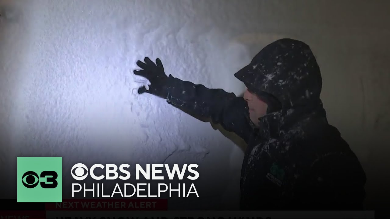 Wildwood, New Jersey, slammed with heavy snow and strong winds
