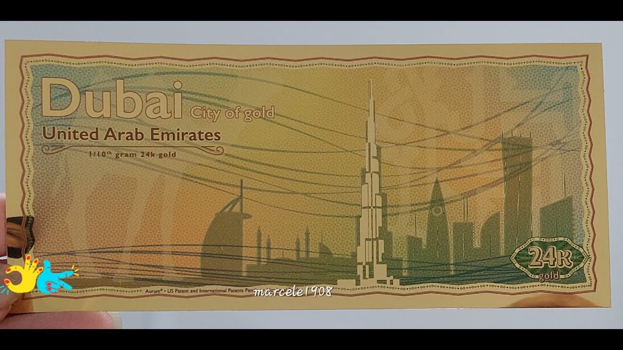 Dubai First Gold Note #dubaigoldnote #dubaicityofgold