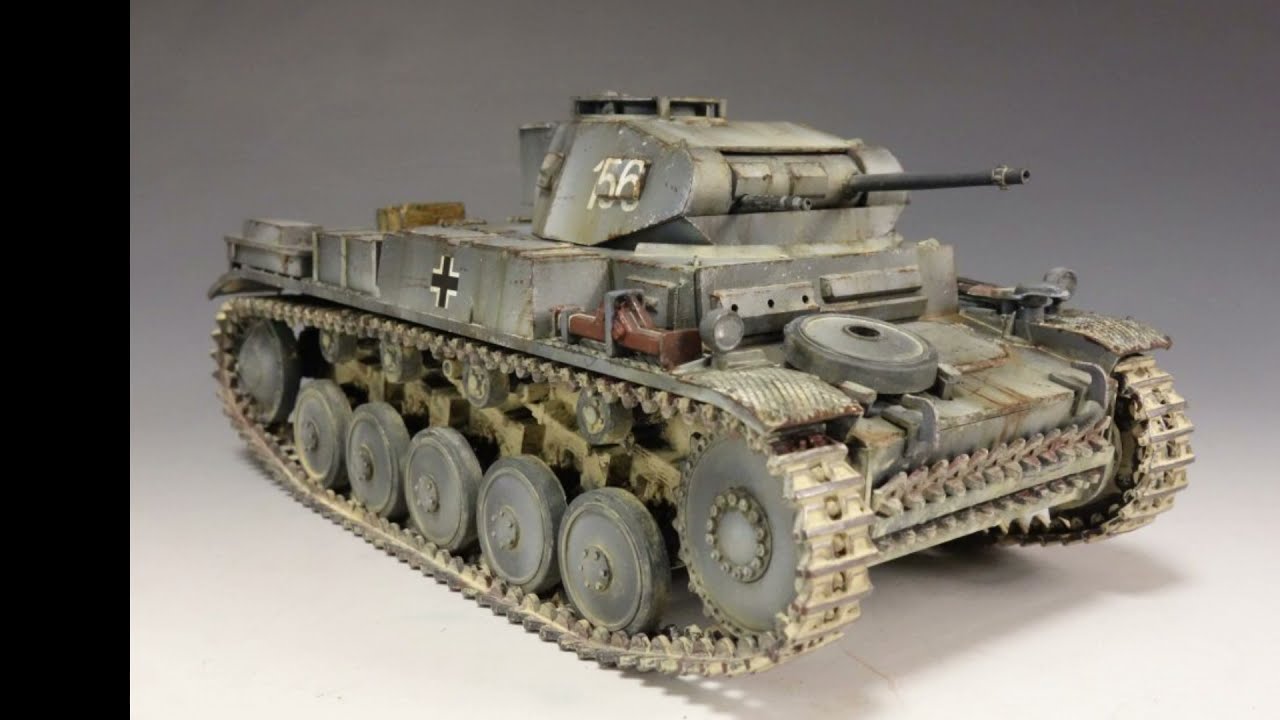 Pz.kpfw II Ausf.F(TAMIYA) - Tank Scalemodel diorama