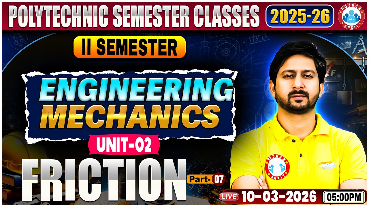 UP Polytechnic Engineering Mechanisc | Friction | Polytechnic 2nd Sem Engineering Class