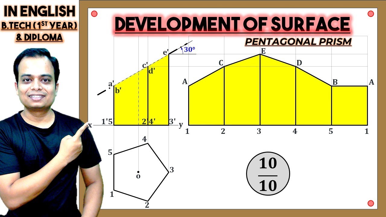 Development of Surface of Hollow Solids || PENTAGONAL PRISM || Zero😥 to Hero😎 || 2024