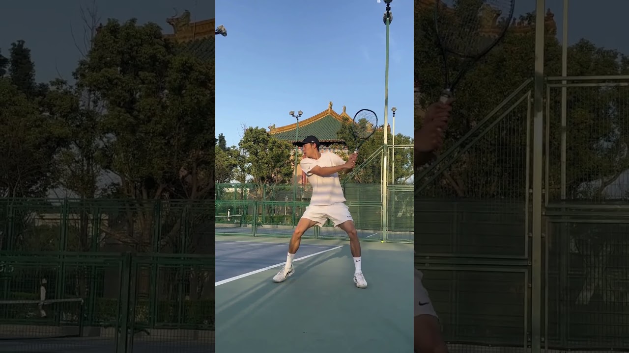 Smy Tennis Court baseline battle in hot sun