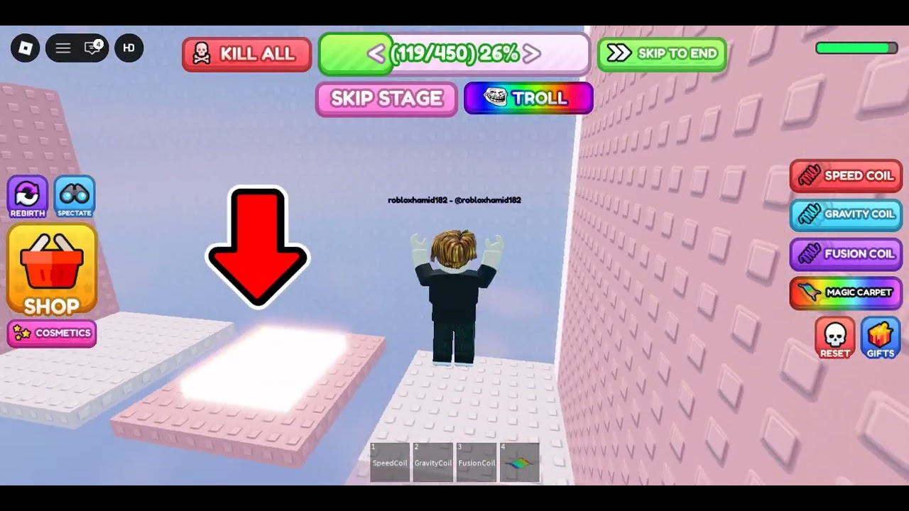 playing blue tower on roblox
