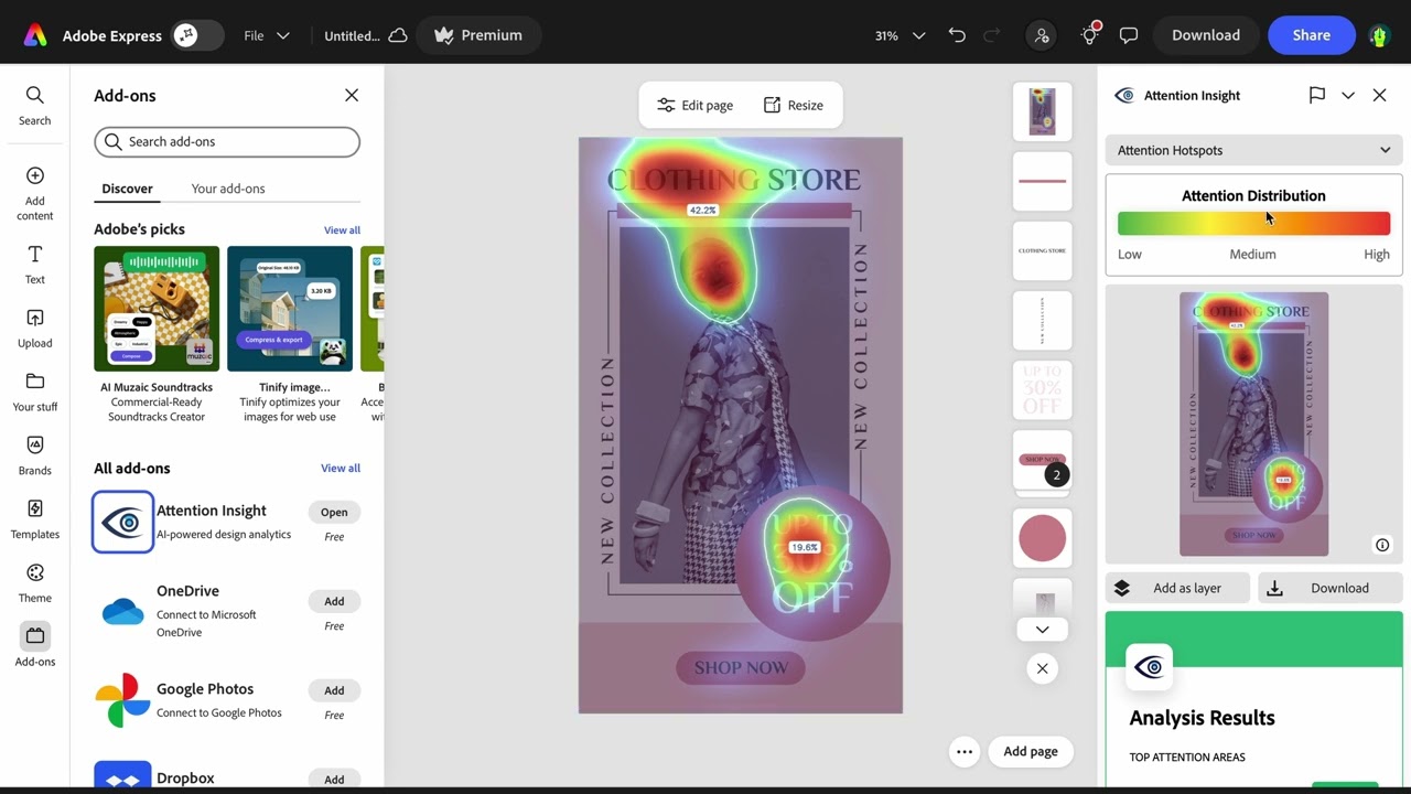 Improving CTA visibility with Adobe Express add-on