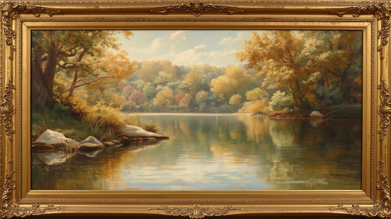 خلفية طبيعة عالية الجودة مع موسيقى بيانو هادئة 4K Tv Art Wallpaper with Piano Music