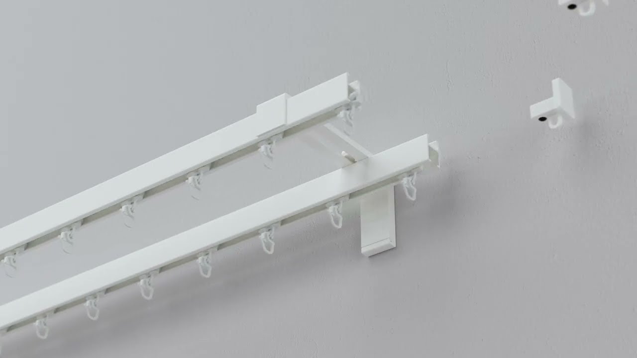 How to install IKEA VIDGA rail: Two track set