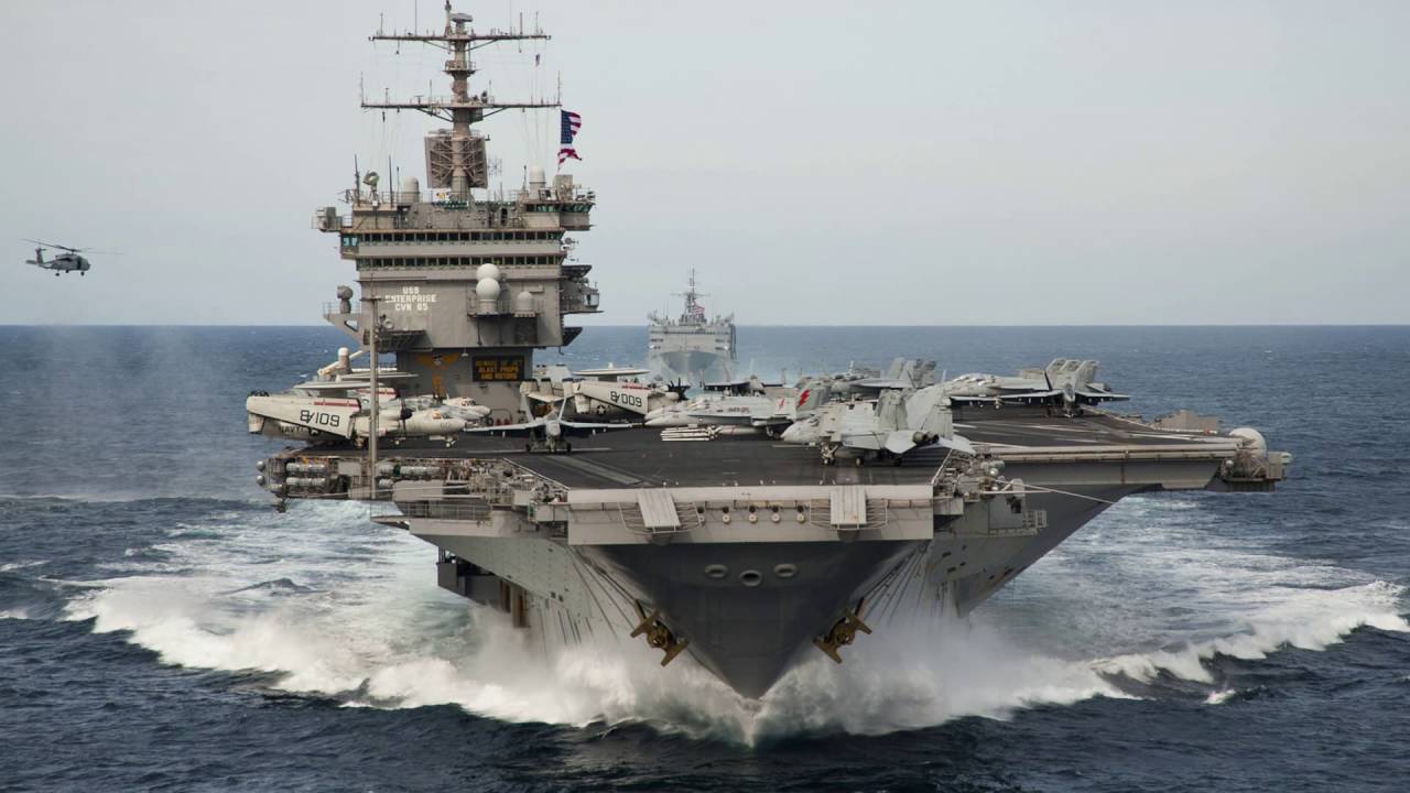 The largest US aircraft carrier USS Enterprise  - El Portaaviones Mas Grande de EEUU USS Enterprise