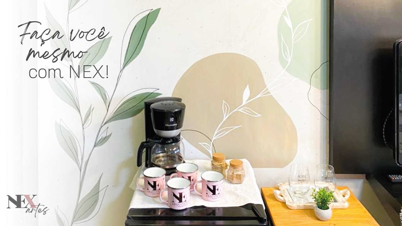 Parede Orgânica de Pintura Artística l Faça você mesmo com NEX