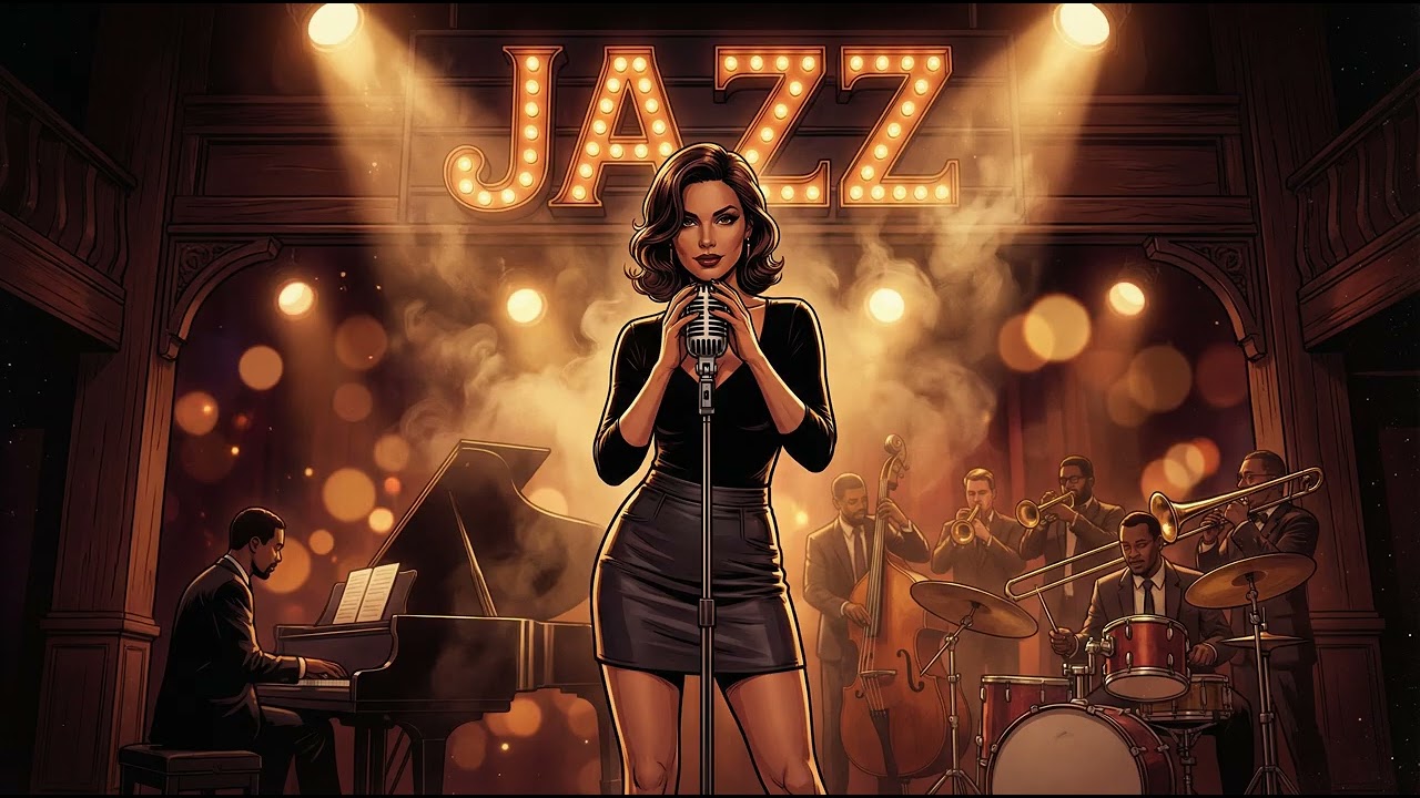 Relaxing 1940s Jazz Bar 🎷 Vintage Saxophone & Female Vocals