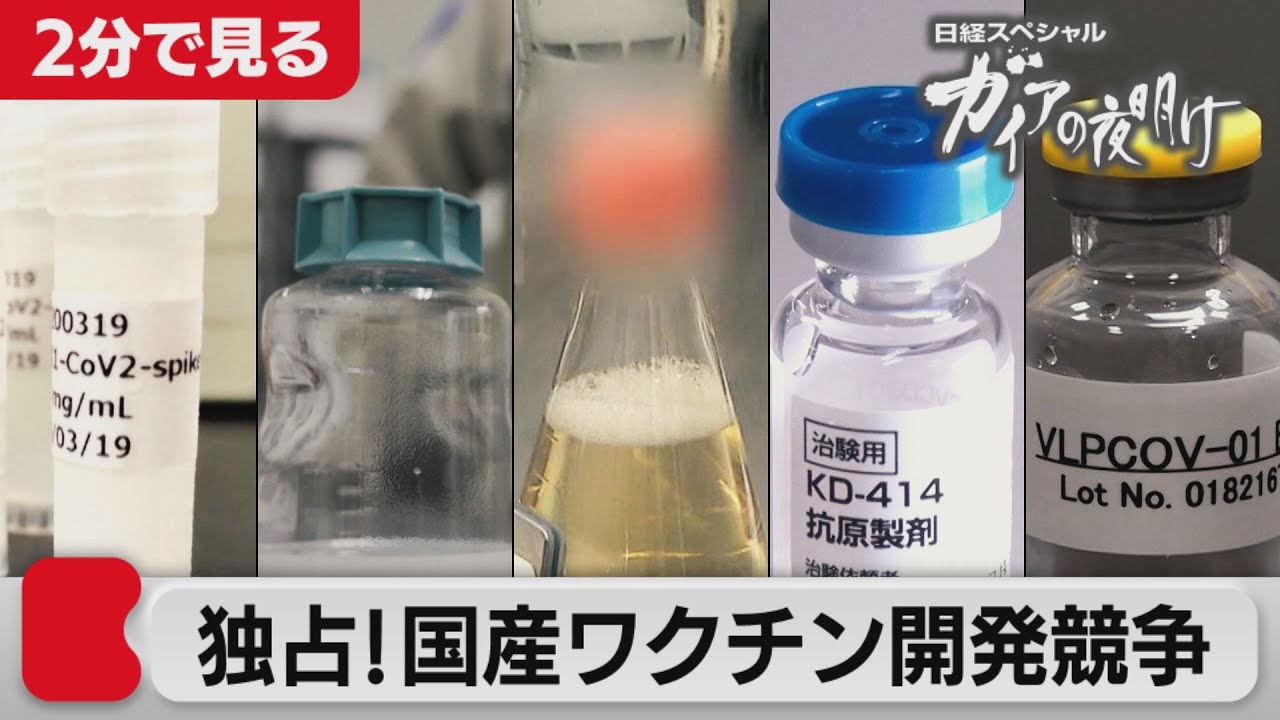 ワクチンの真実３～独占取材！“国産開発”の全貌～【2分で見るガイアの夜明け】(2021年12月17日OA)