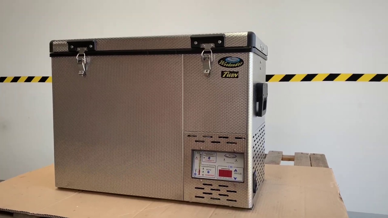 National Luna 50L Twin 12V fridge unboxing and zoom-in