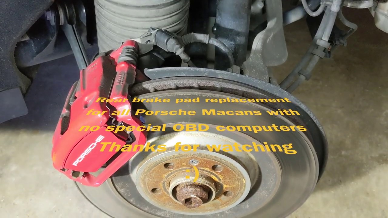 Porsche Macan rear brake pad replacement