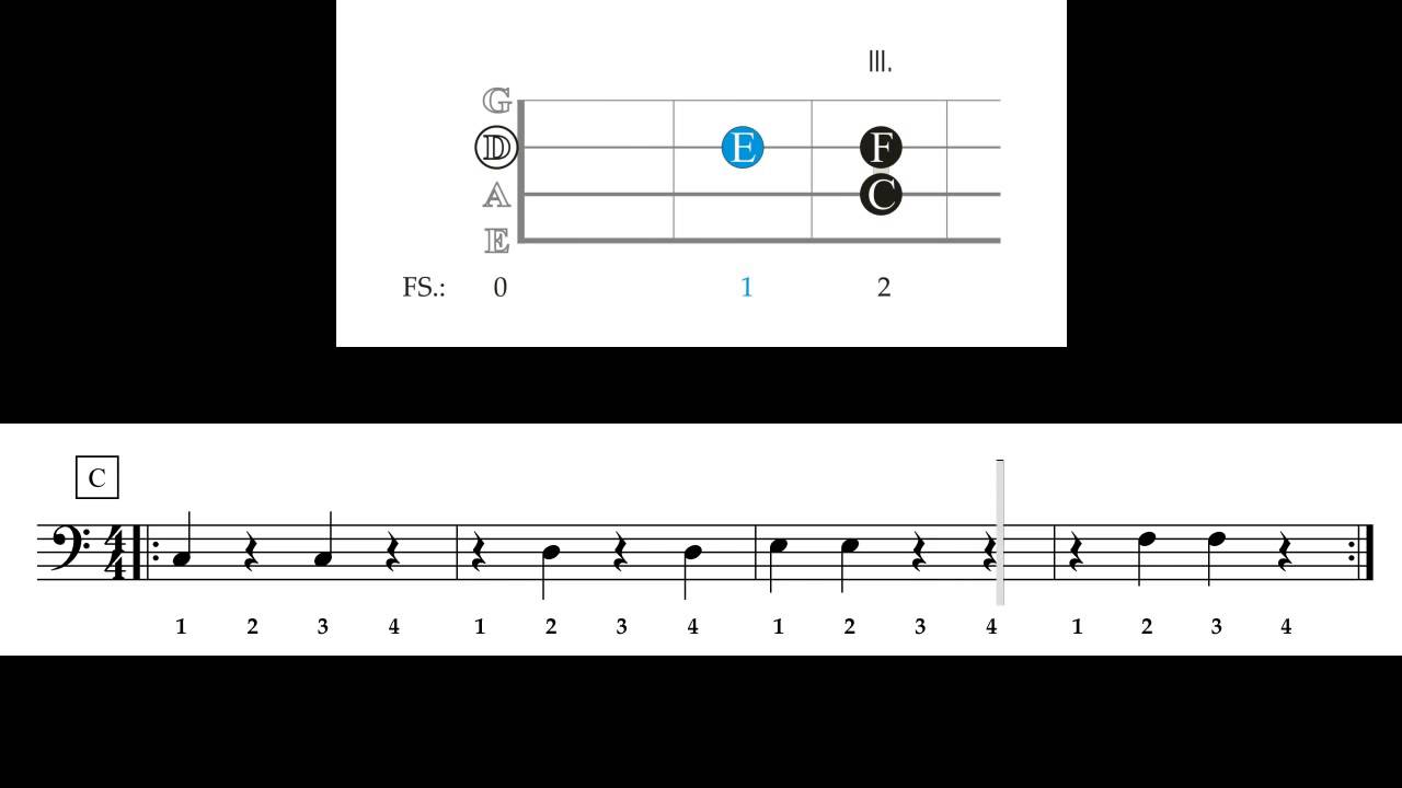 Sightreading for electric bass - Lesson 2 (Exercise #5)