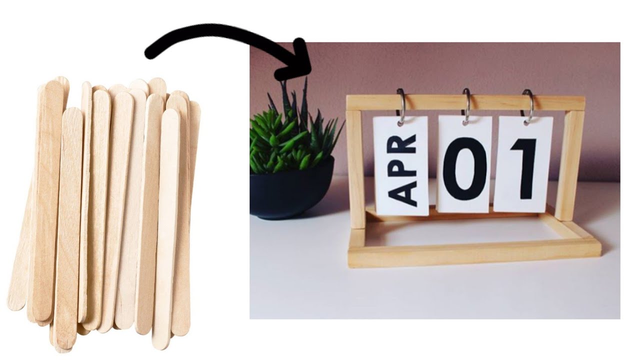 Diy calendar 📆 at home from popsicles sticks |Easiest way|