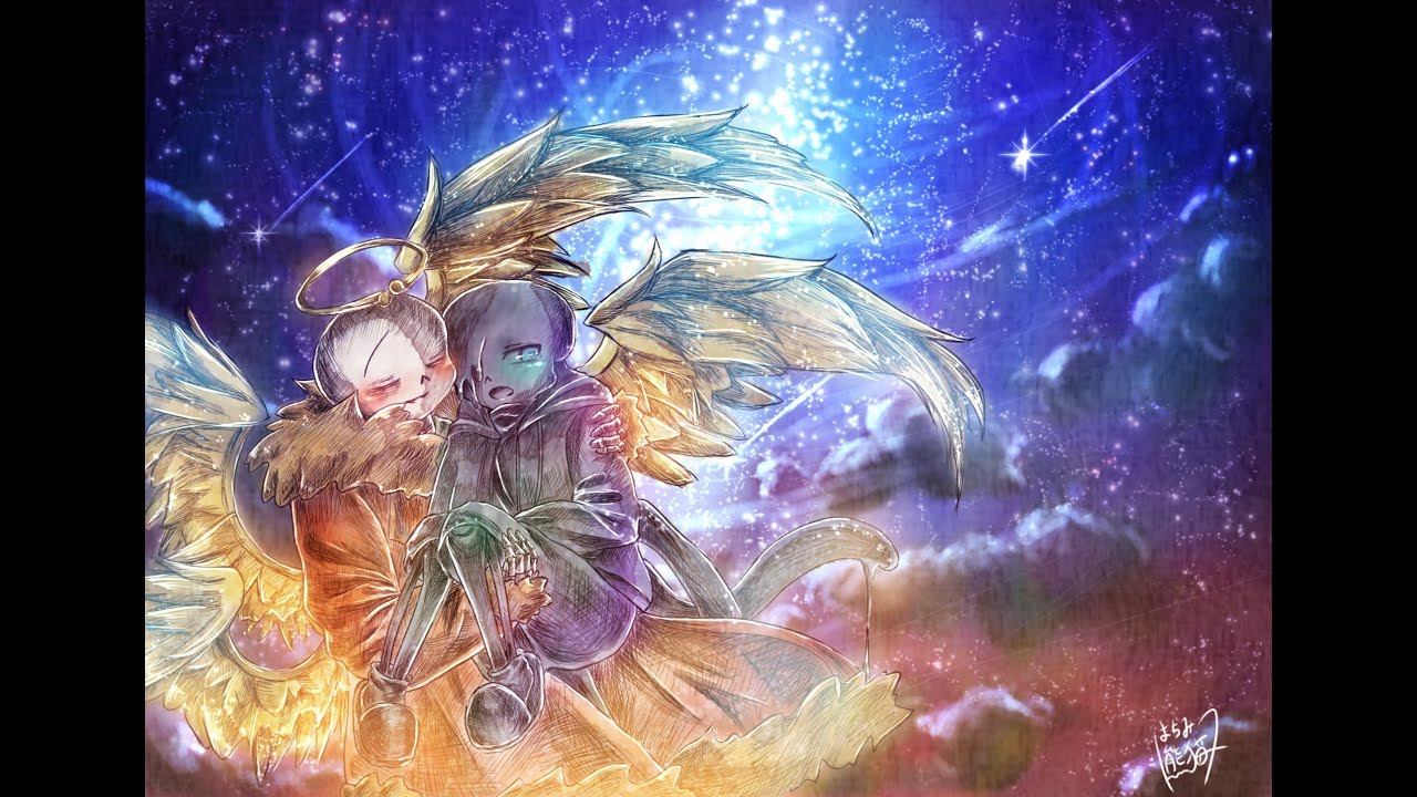 swadmare描いてみた  I tried drawing swadmare (SD!Dream × Nightmare!sans)