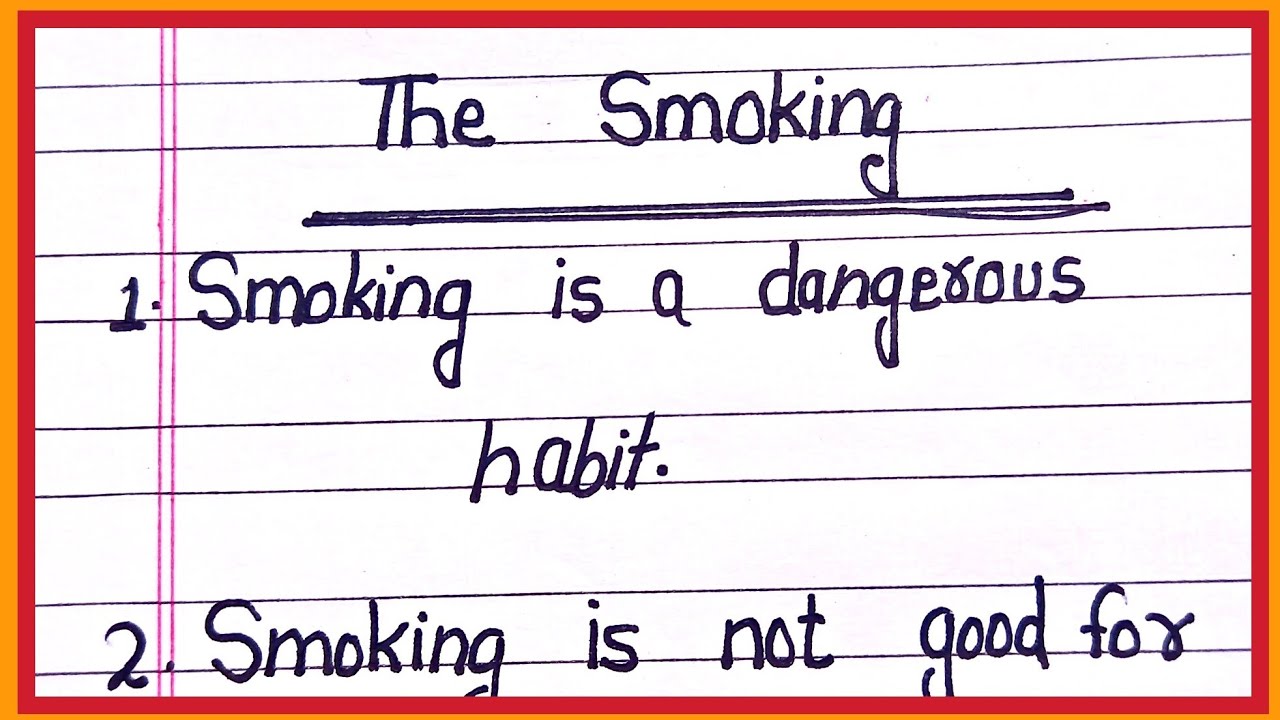 10 lines on the smoking in english/essay on the smoking in english