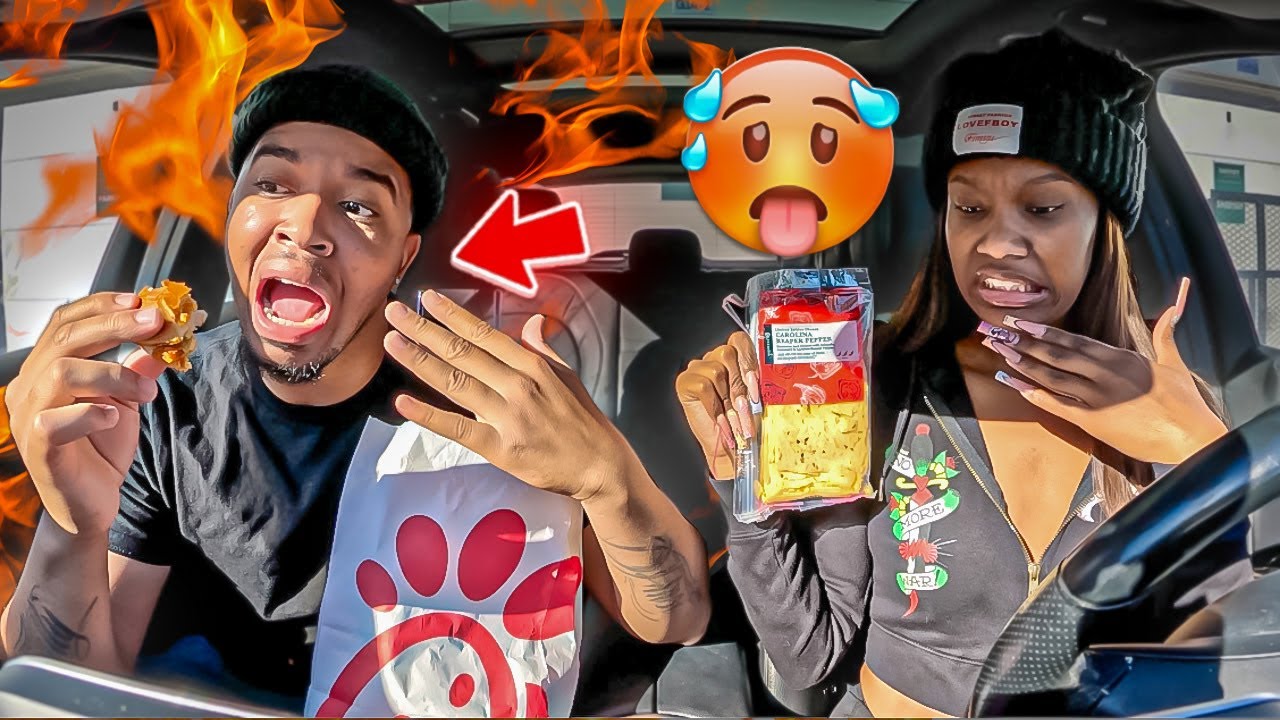 I Put The World Hottest CHEESE On My Boyfriend ChickFilA Sandwhich!