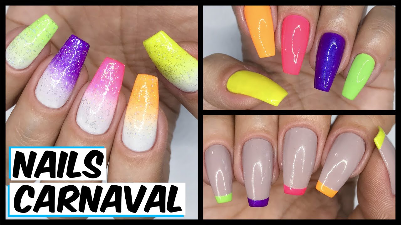 3 DECORAÇÕES FÁCEIS PARA O CARNAVAL 2020 (NAIL ART) ‹ Unhas da Lalá ›