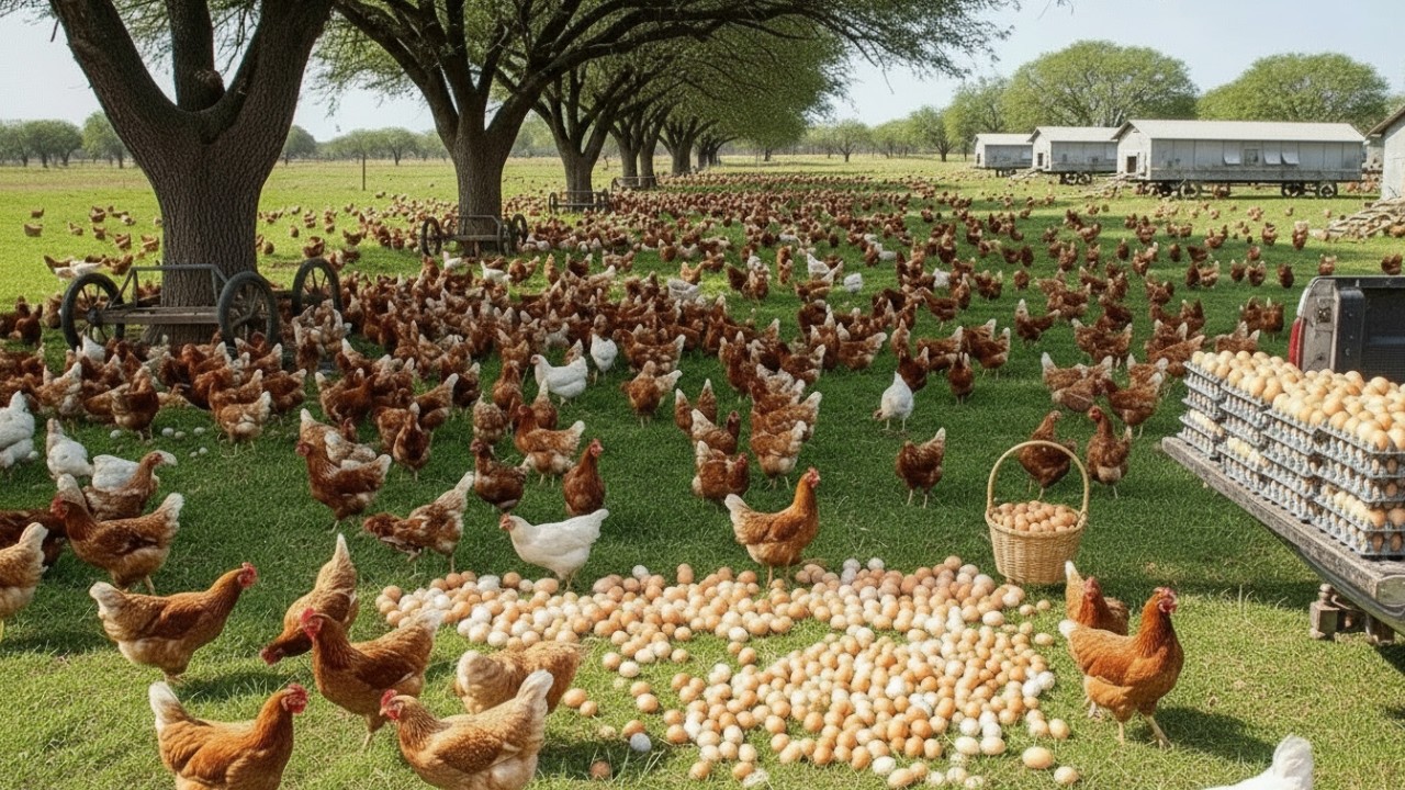 Egg Laying Chicken Farm 🐔🥚 | Massive Egg Collection & Poultry Farming Life.