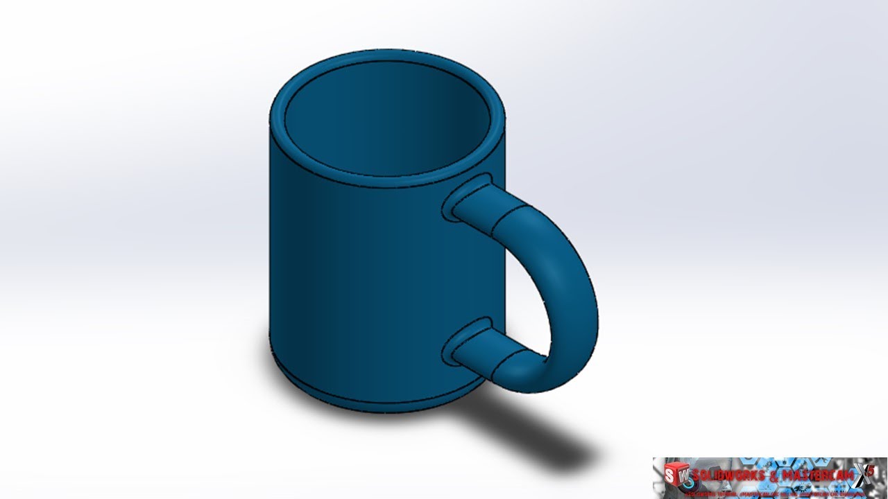 Solidworks Tutorial Sketch Model 12 - Coffee Mug