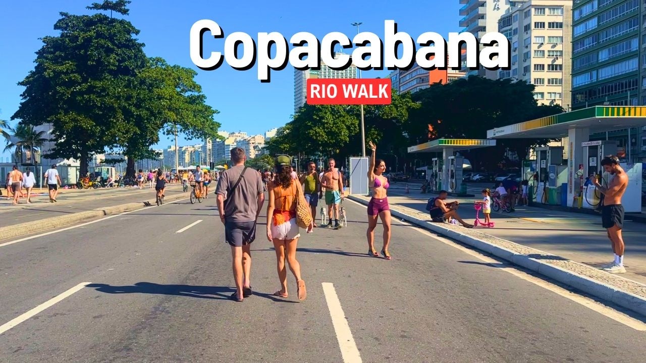 RIO DE JANEIRO ⛱️ Copacabana Avenida Atlântica Walk 🇧🇷 Brazil