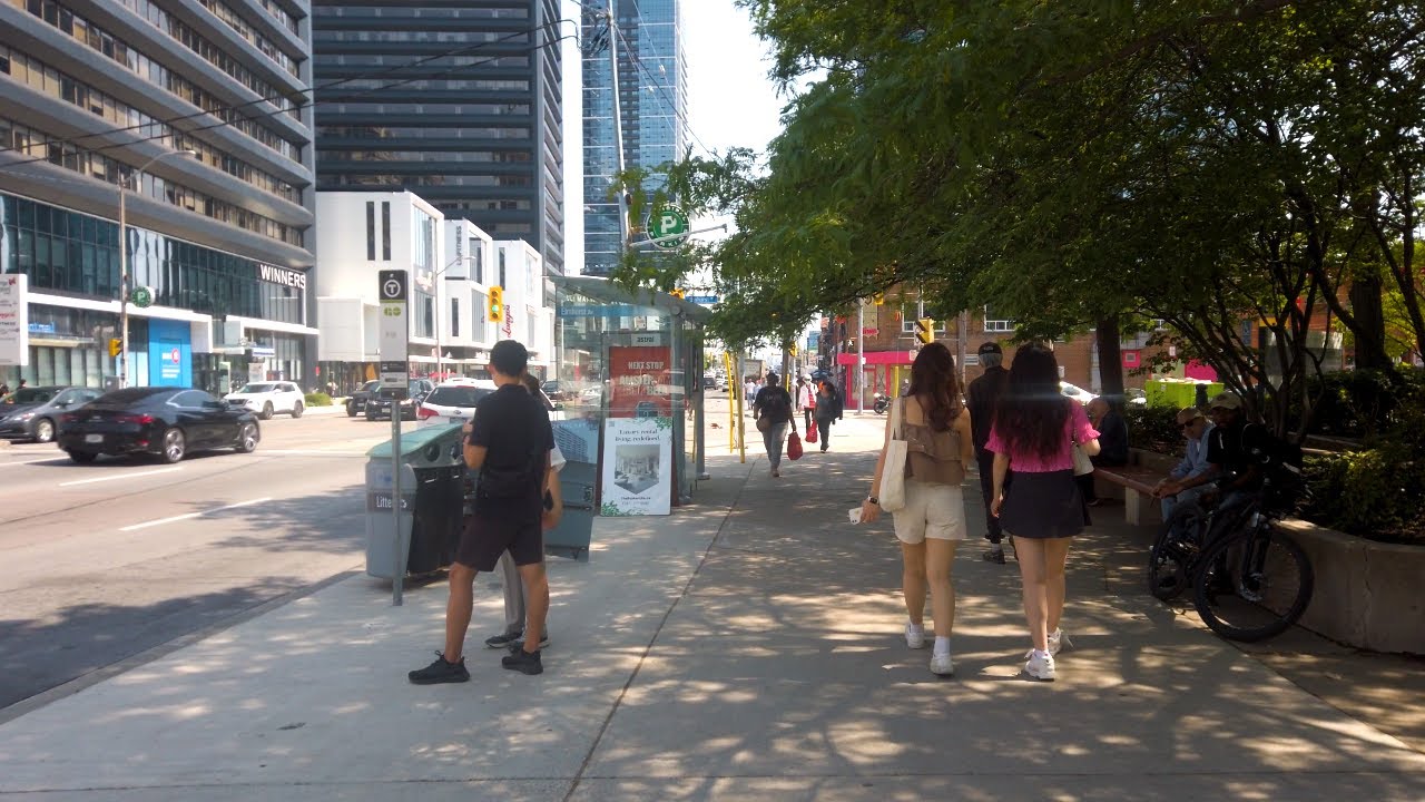 Walking in North York, Yonge St to Sheppard Ave, Summer 2023 [4K]