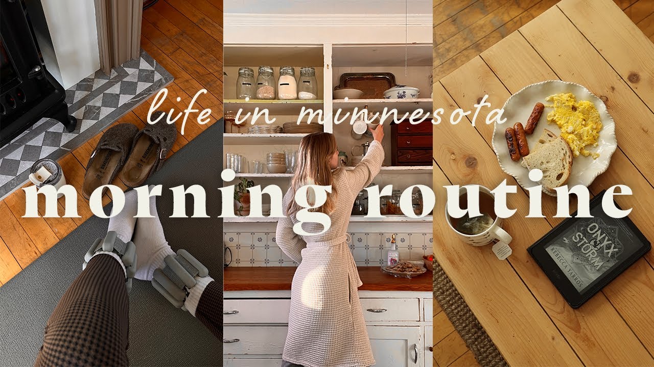 my cozy mid-winter morning routine in minnesota