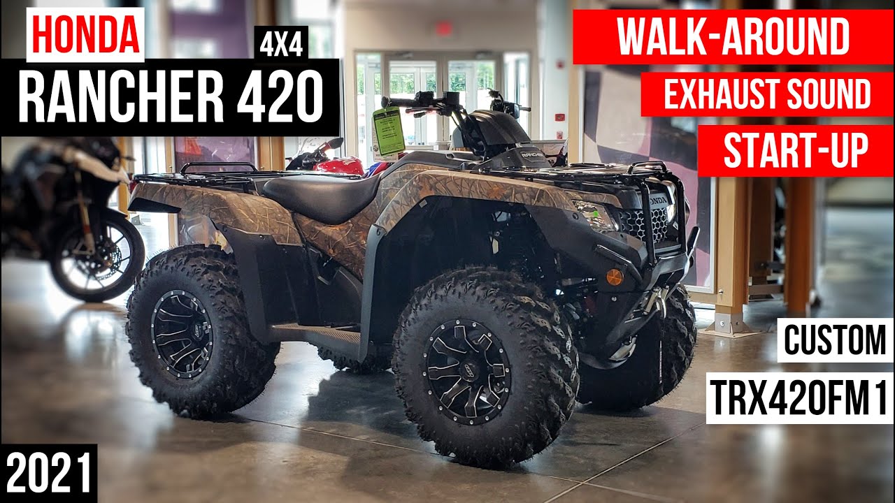 2021 Honda Rancher 420 Camo 4x4 ATV Walkaround | FourTrax TRX420FM1 Wheels & Tires + Winch