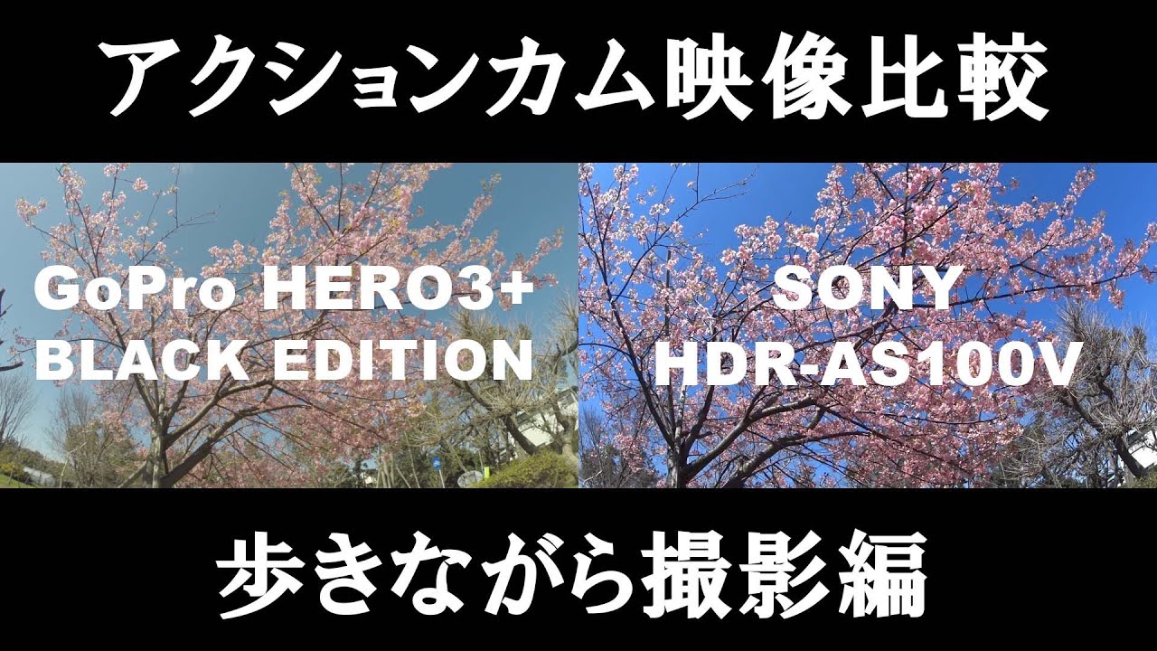 アクションカム映像比較テスト 『歩く編』 【GoPro HERO3+】 【SONY HDR-AS100V】