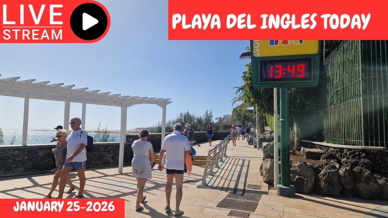 Gran Canaria LIVE 🔴 PLAYA DEL INGLES TODAY - JANUARY 25-2026