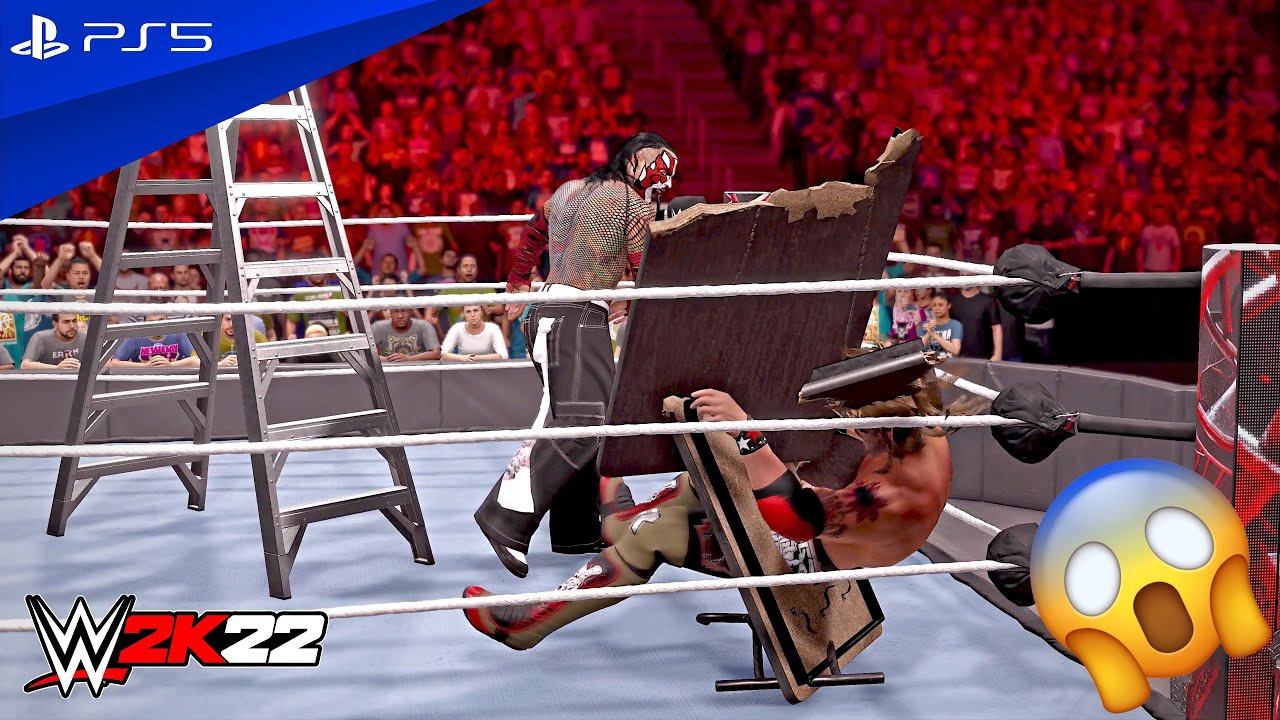 WWE 2K22 - Jeff Hardy vs. Edge - TLC Match For The WWE World Heavyweight Championship | PS5™ [4K60]