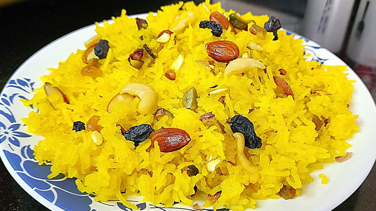 zarda chawal | जर्दा - eid e milad special sweet | मीठे चावल - sweet rice recipe | rice dessert