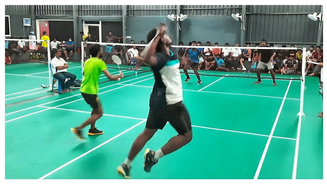 KALAIARASAN/GANESH VS MANASSEH/SANTHOSH:MEN DOUBLES OPEN BADMINTON TOURNAMENT QUARTERFINAL